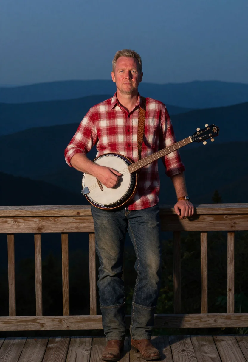 AI appalachian porch sample — portrait of a man, half-length portrait of a German-American