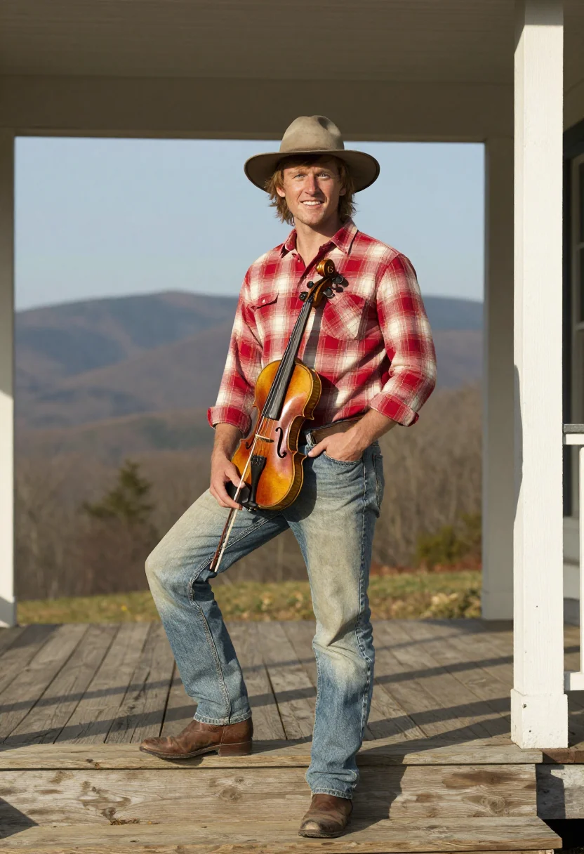 AI appalachian porch sample — portrait of a man, full-length portrait of an American man i