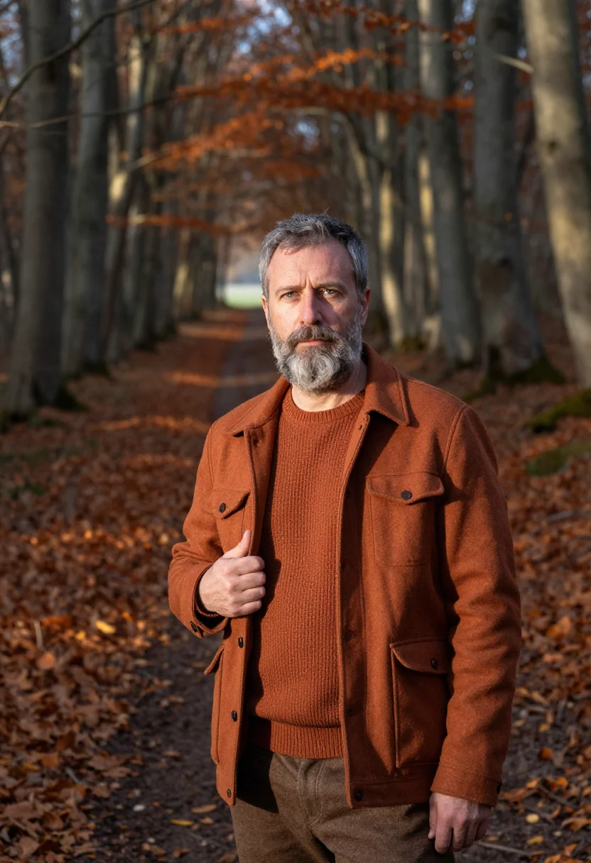 AI ardennes forest copper sample — portrait of a man, head-and-shoulders portrait of a Luxembou