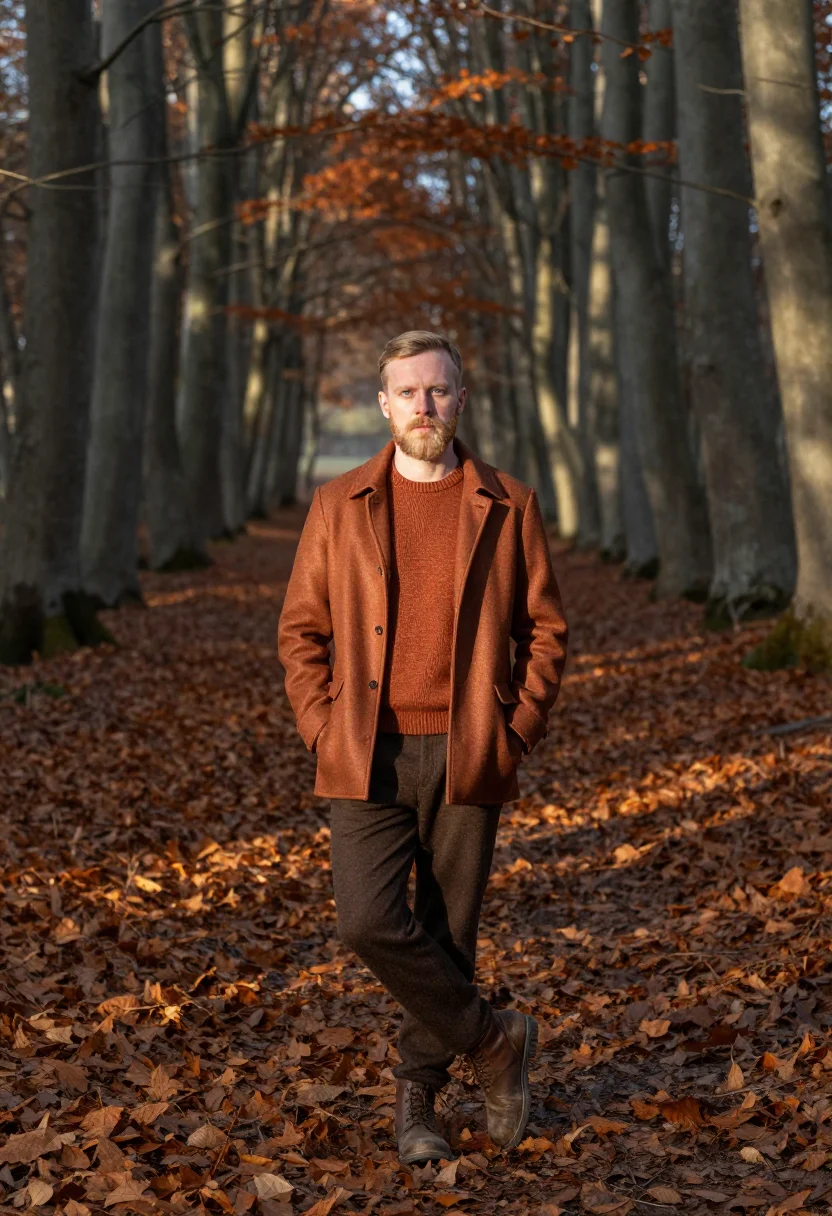 AI ardennes forest copper sample — portrait of a man, full-length portrait of a Dutch man in hi