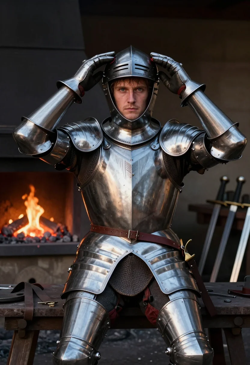 AI armory sample — portrait of a man, half-length portrait of a Western-Europea