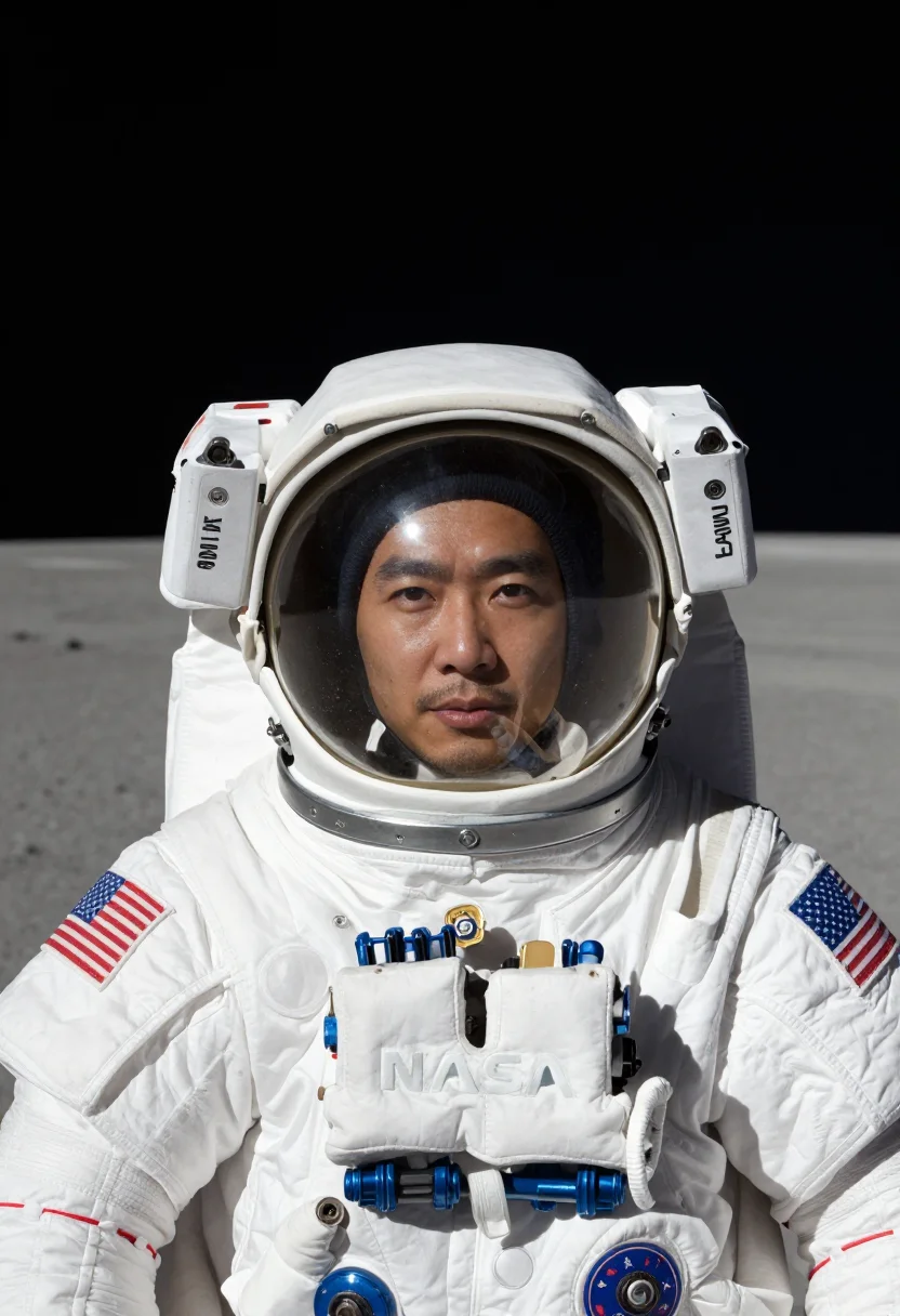 AI artemis iii sample — portrait of an astronaut, head-and-shoulders portrait of an