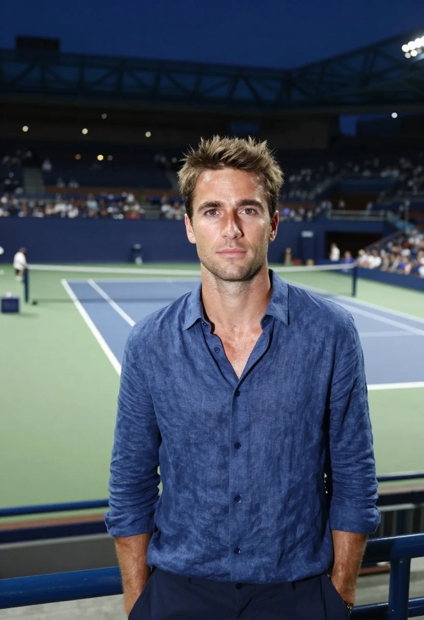 Arthur Ashe Stadium Us Open Night Blue