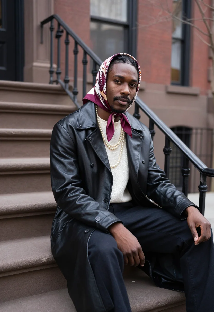 AI asap rocky harlem sample — portrait of a man, three-quarter-length portrait of a Black