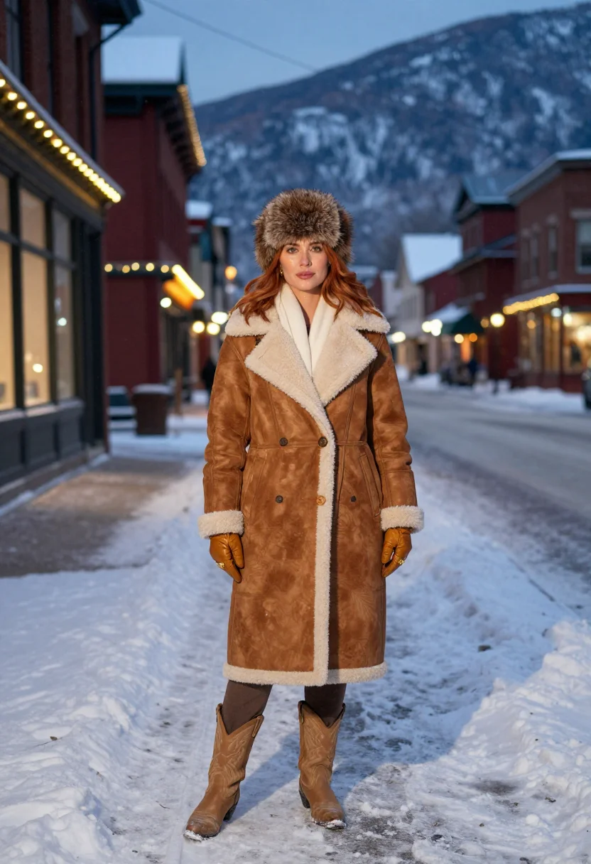 AI aspen christmas sample — portrait of a woman, full-length portrait of an American wom