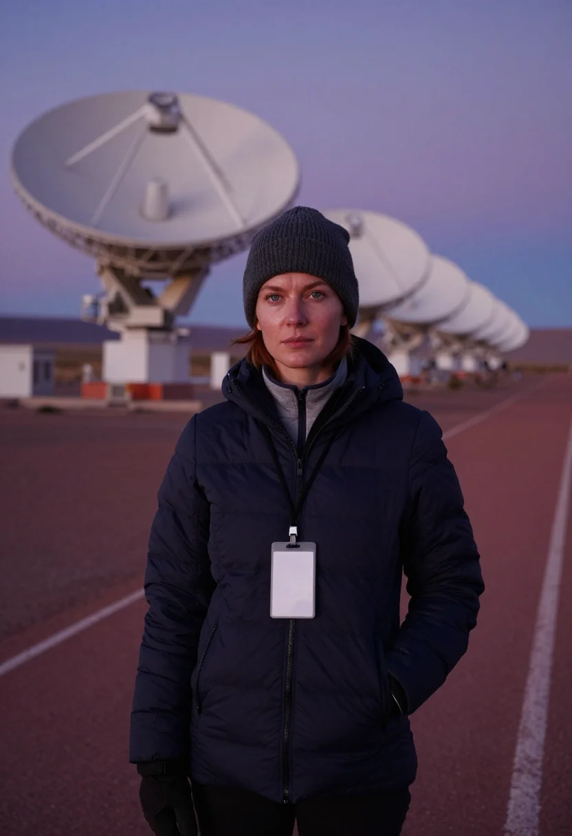 AI atacama observatory sample — portrait of a woman, waist-up portrait of a European woman i