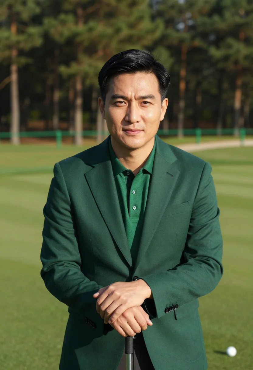 AI augusta green sample — portrait of a man, close portrait from the chest up of an Ea