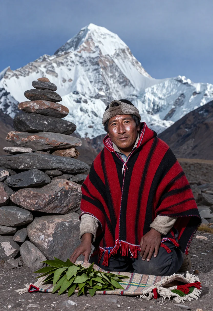 AI ausangate sample — portrait of a man, full-length portrait of a Quechua man of