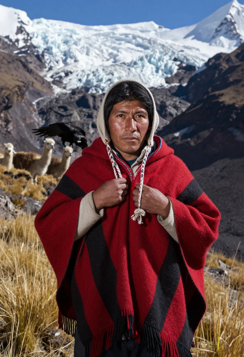 AI ausangate sample — portrait of a man, half-length portrait of a Quechua man of