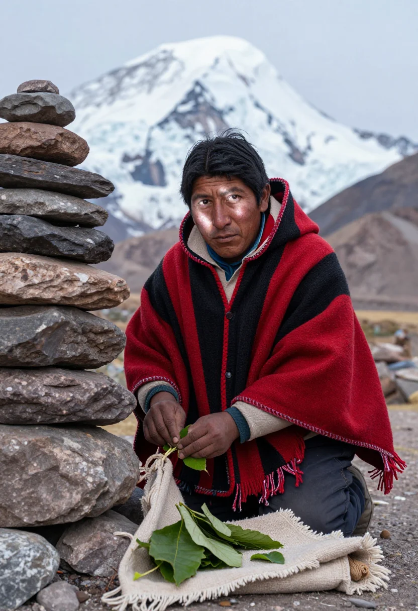 AI ausangate sample — portrait of a man, half-length portrait of a Quechua man of