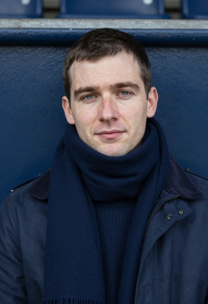 AI autumn internationals twickenham navy sample — portrait of a man, framed tight, head and shoulders, the bod