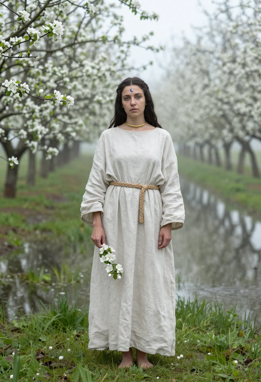 AI avalon priestess sample — portrait of a woman, low three-quarter-length portrait of a
