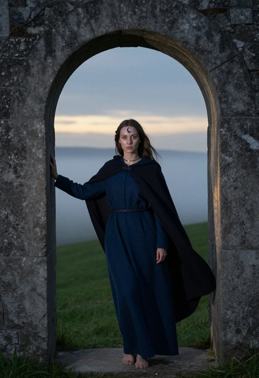 AI avalon priestess sample — portrait of a woman, half-length portrait of a Western-Europ
