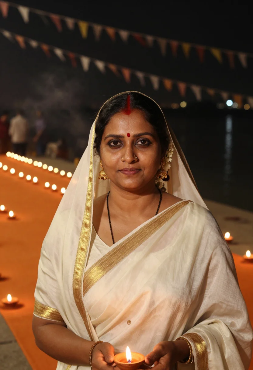 AI ayodhya sample — portrait of a woman, head-and-shoulders portrait of an India