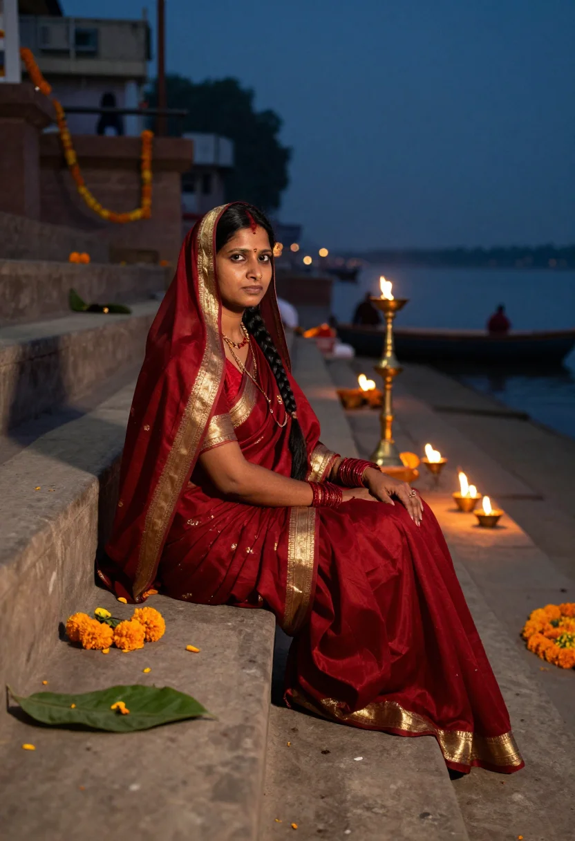 AI ayodhya sample — portrait of a woman, three-quarter-length portrait of an Ind