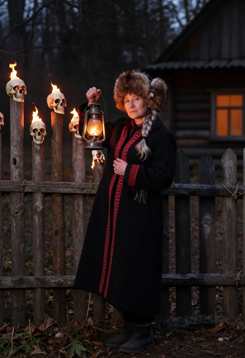 AI baba yaga sample — portrait of a woman, half-length portrait of a Russian woman