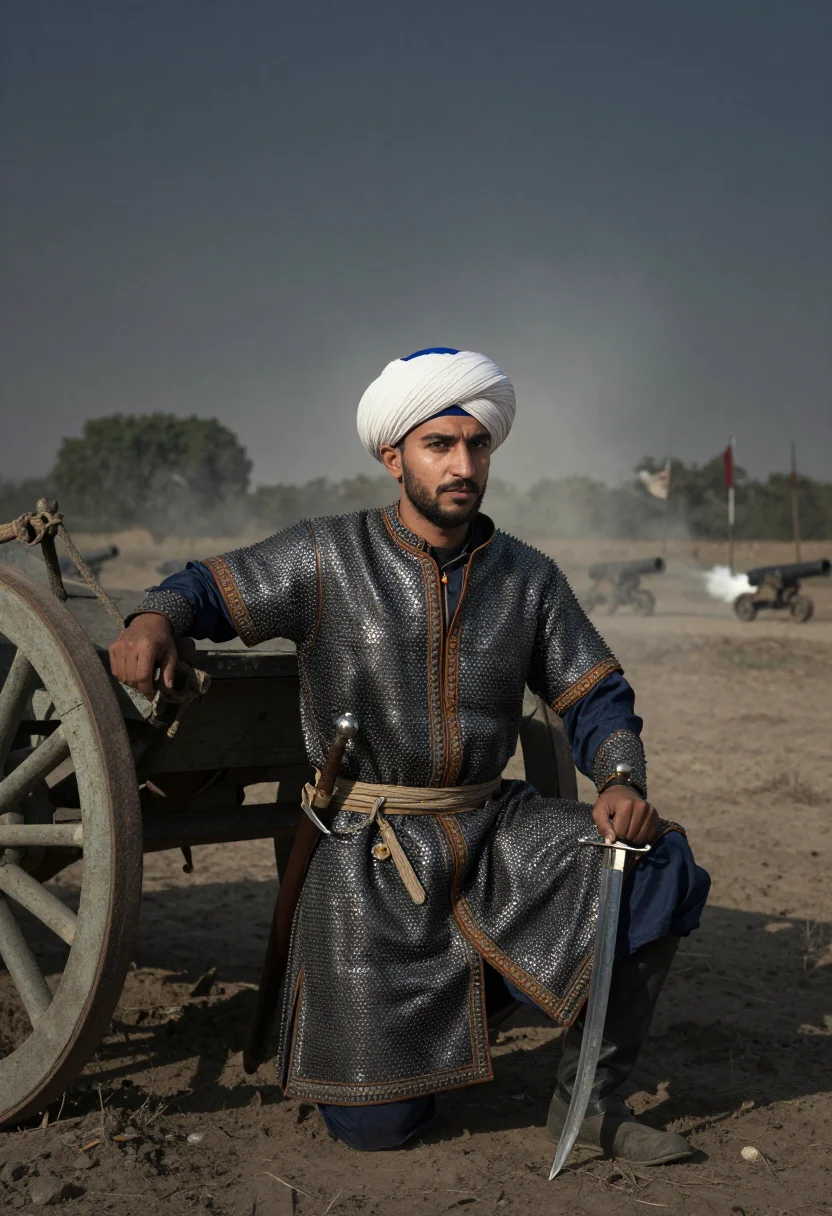 AI babur sample — portrait of a man, half-length portrait of a Central-Asian m
