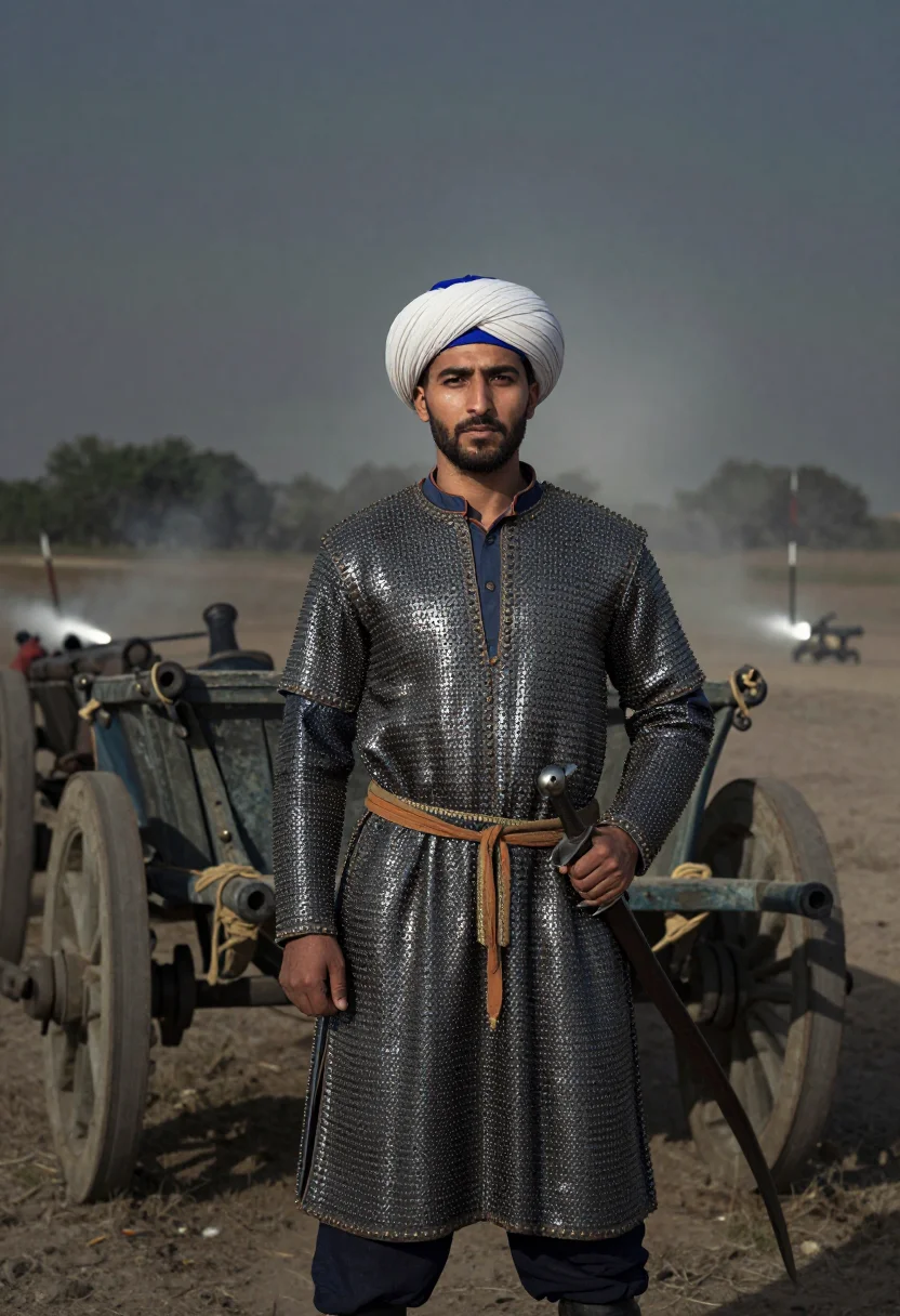 AI babur sample — portrait of a man, three-quarter-length portrait of a Centra