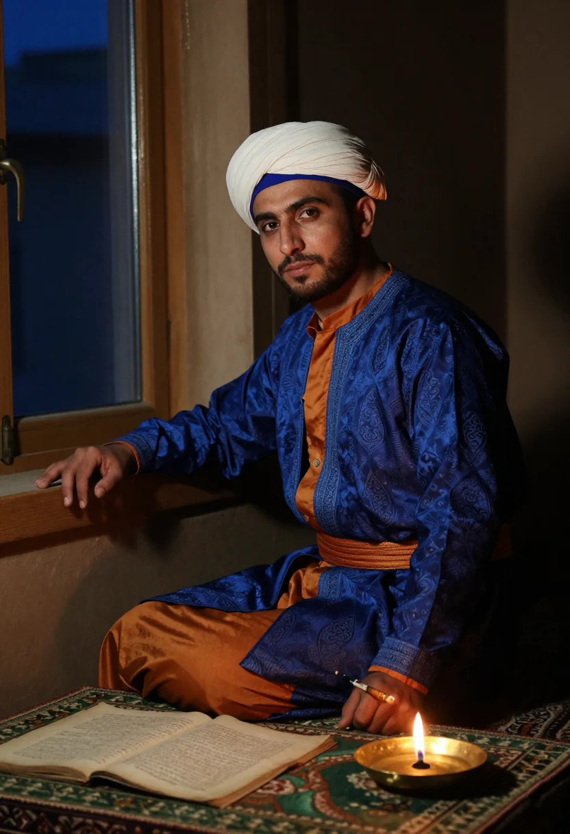 AI babur sample — portrait of a man, half-length portrait of a Central-Asian m