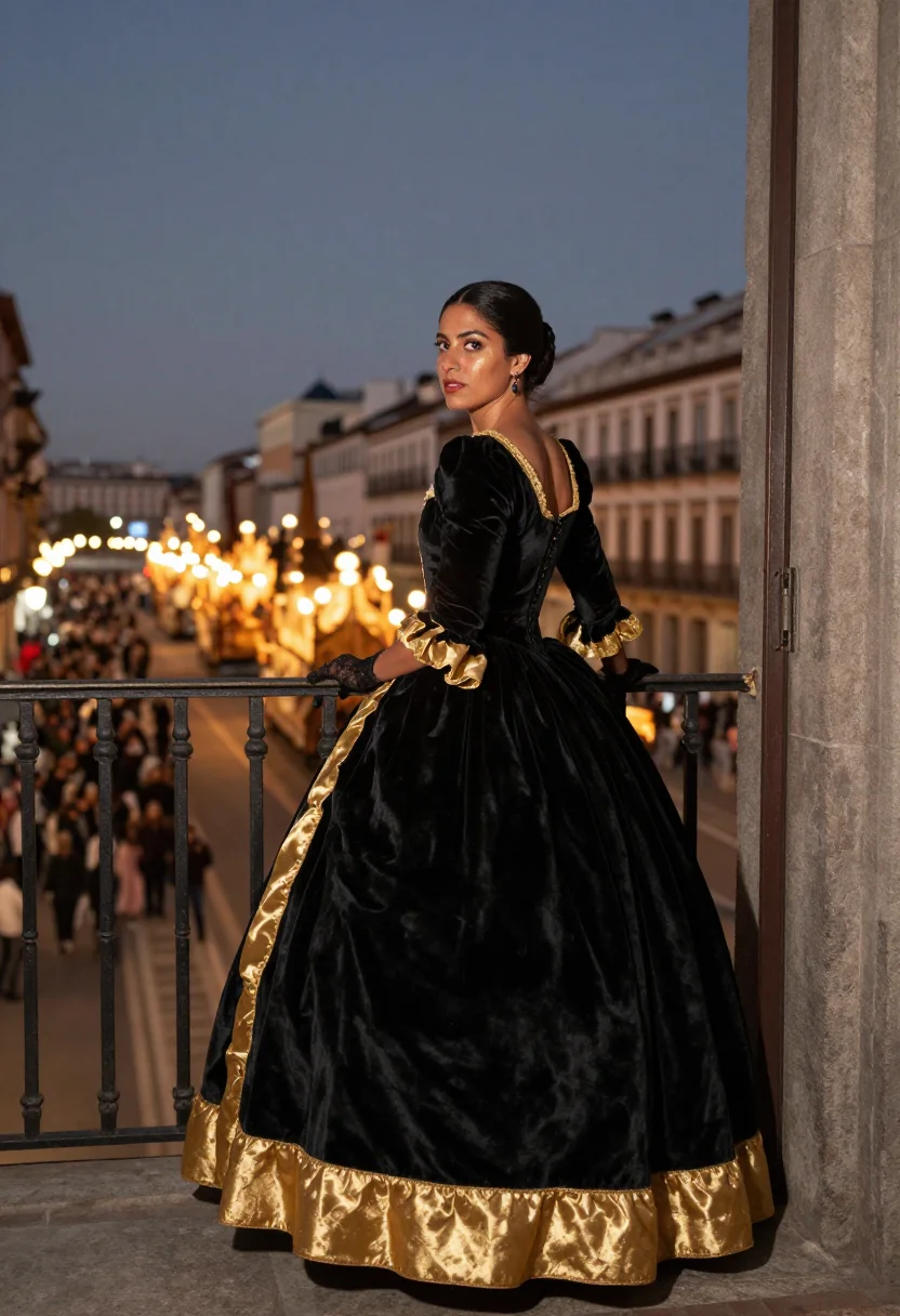 AI balenciaga reyes sample — portrait of a woman, three-quarter-length portrait of a Span