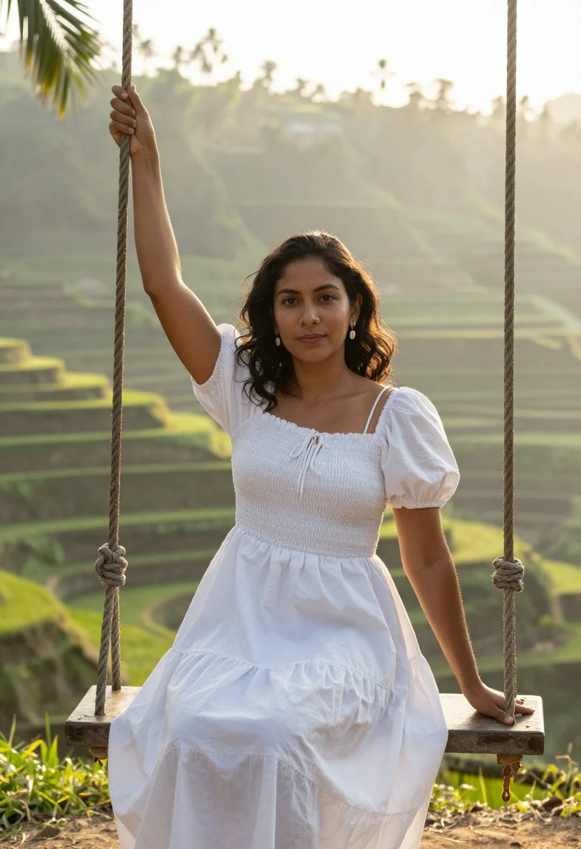 AI bali sample — portrait of a woman, half-length portrait of a Latina woman