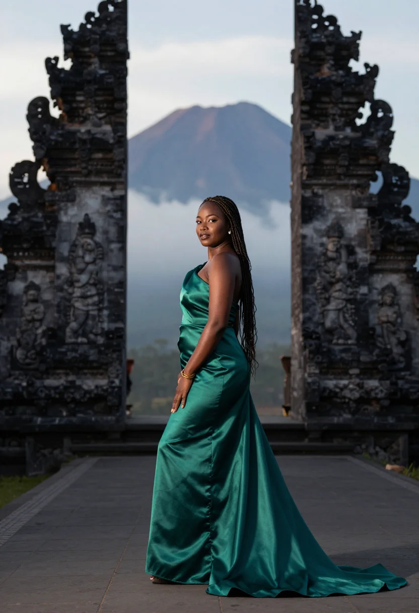 AI bali sample — portrait of a woman, three-quarter-length portrait of a Blac