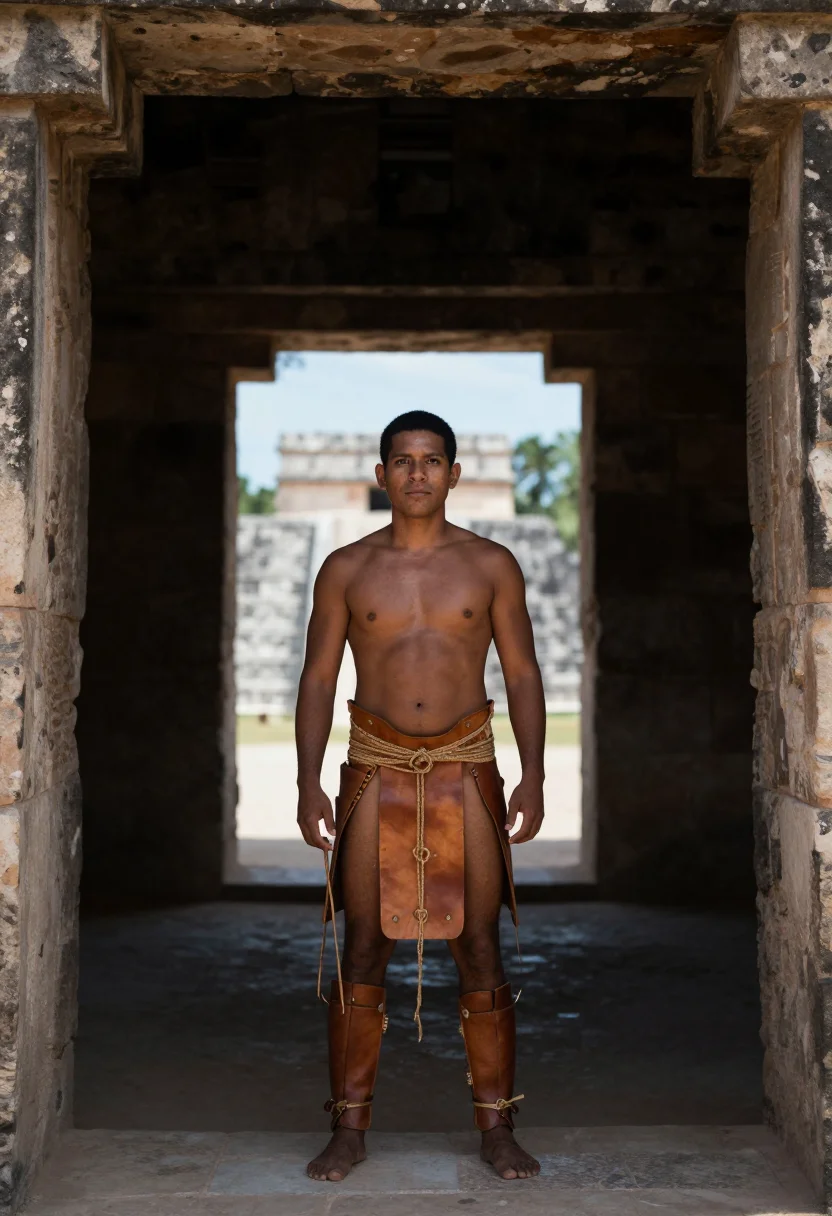 AI ballplayer sample — portrait of a man, full-length portrait of a Maya man with w