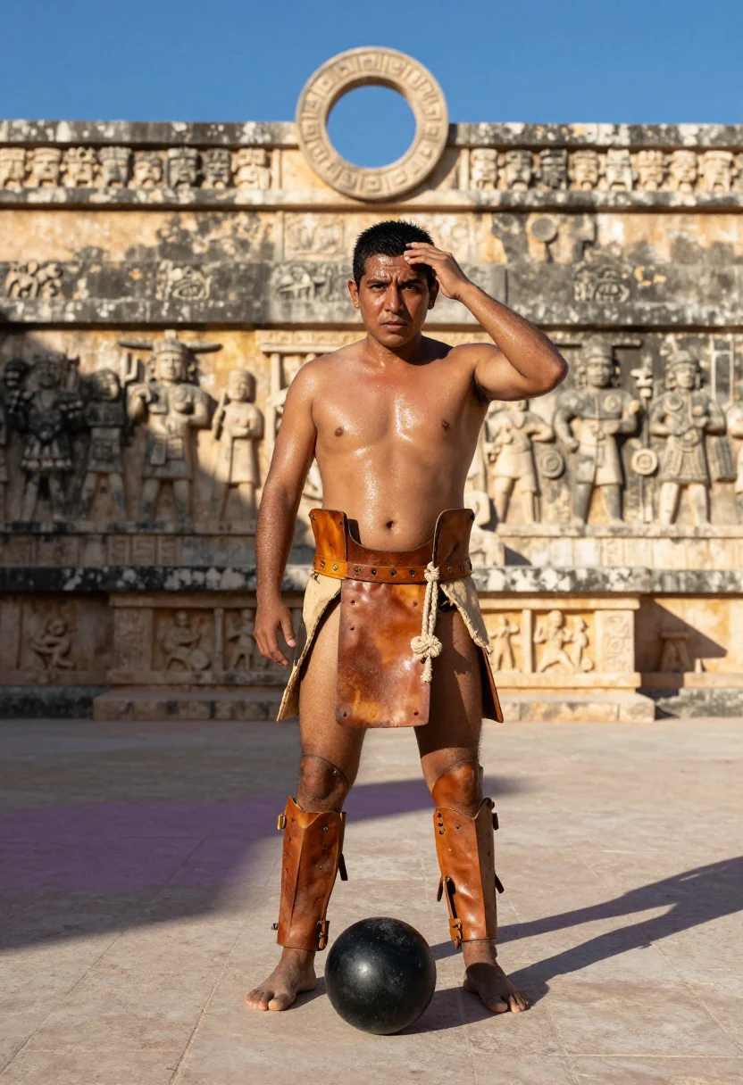 AI ballplayer sample — portrait of a man, three-quarter-length portrait of a Maya m