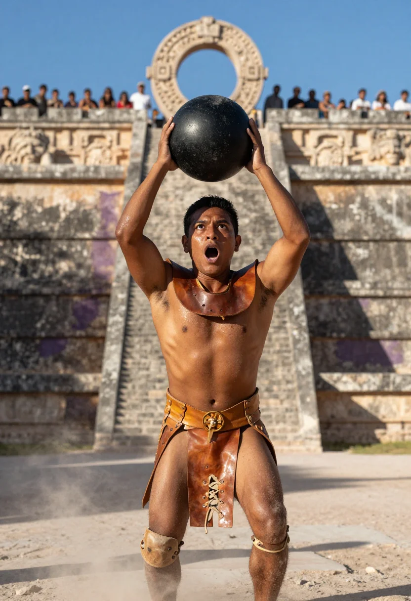 AI ballplayer sample — portrait of a man, close half-length portrait of a Maya man