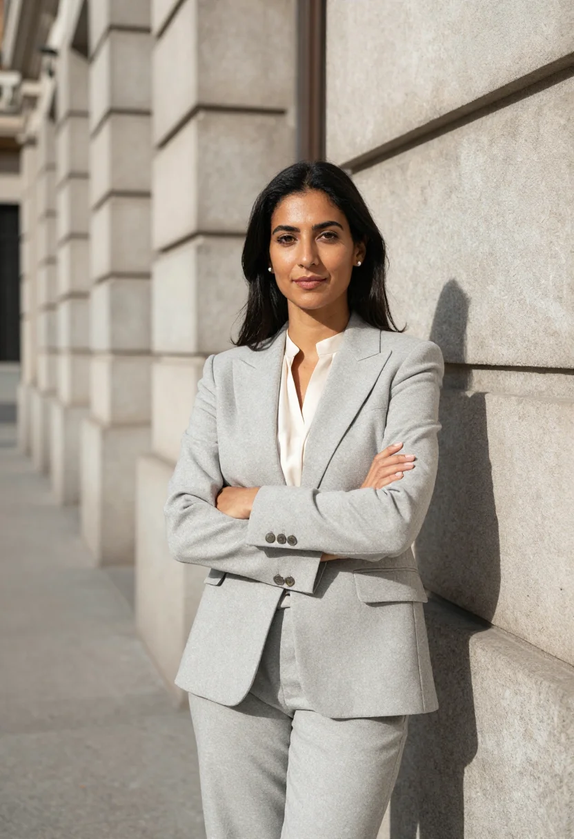 AI banco de espana economist cibeles stone sample — portrait of a woman, in her early thirties, an economist wit