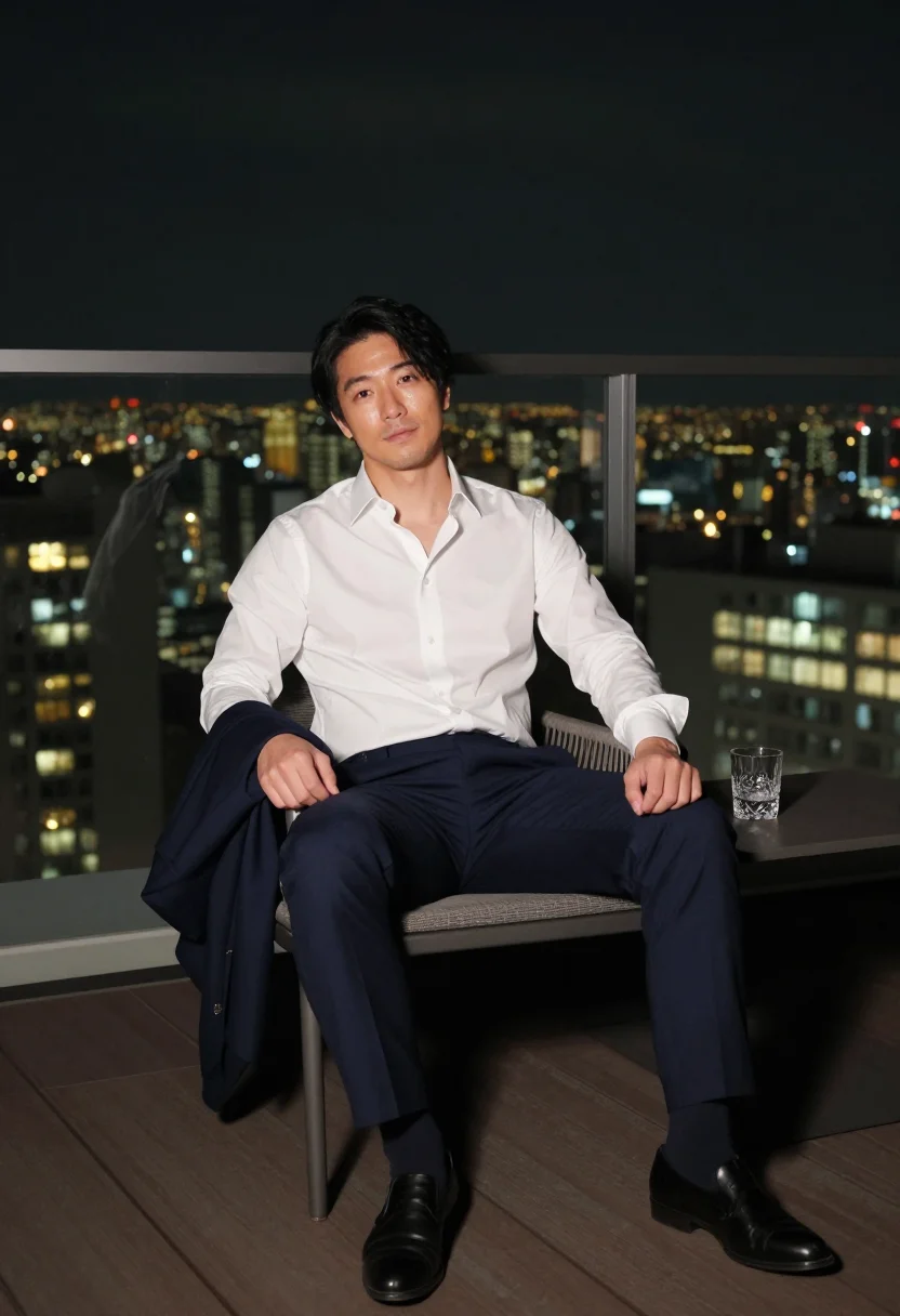 AI bangkok sathorn sample — portrait of a man, full-length seated portrait of a Japanese