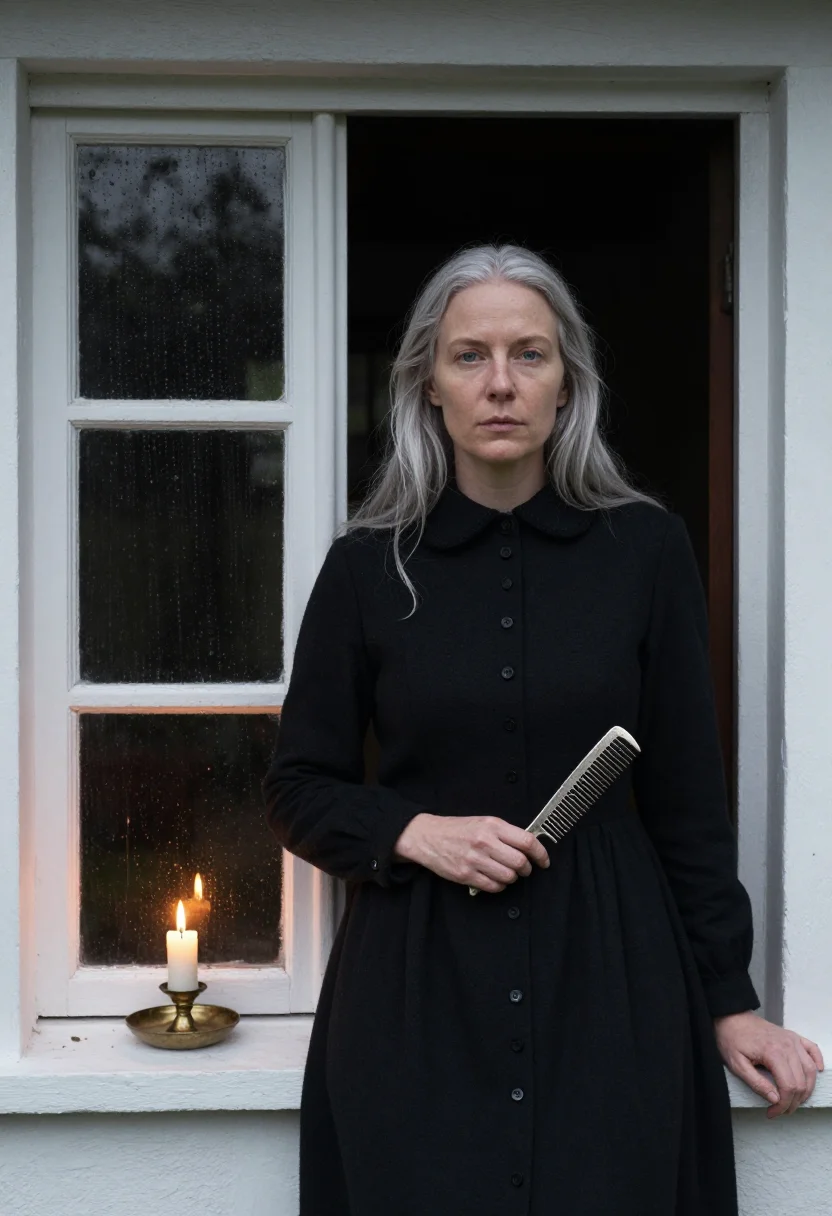 AI banshee sample — portrait of a woman, a Western-European woman with fair skin