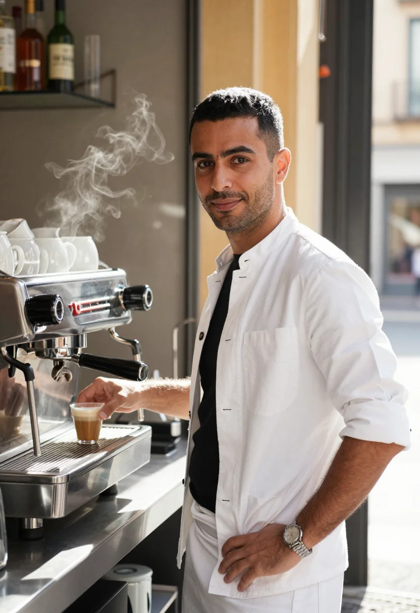 AI bar napoli sample — portrait of a man, half-length portrait of a Neapolitan man