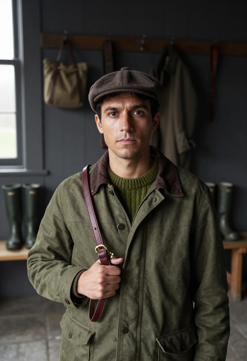 AI barbour country sample — portrait of a man, head-and-shoulders portrait of a Western-
