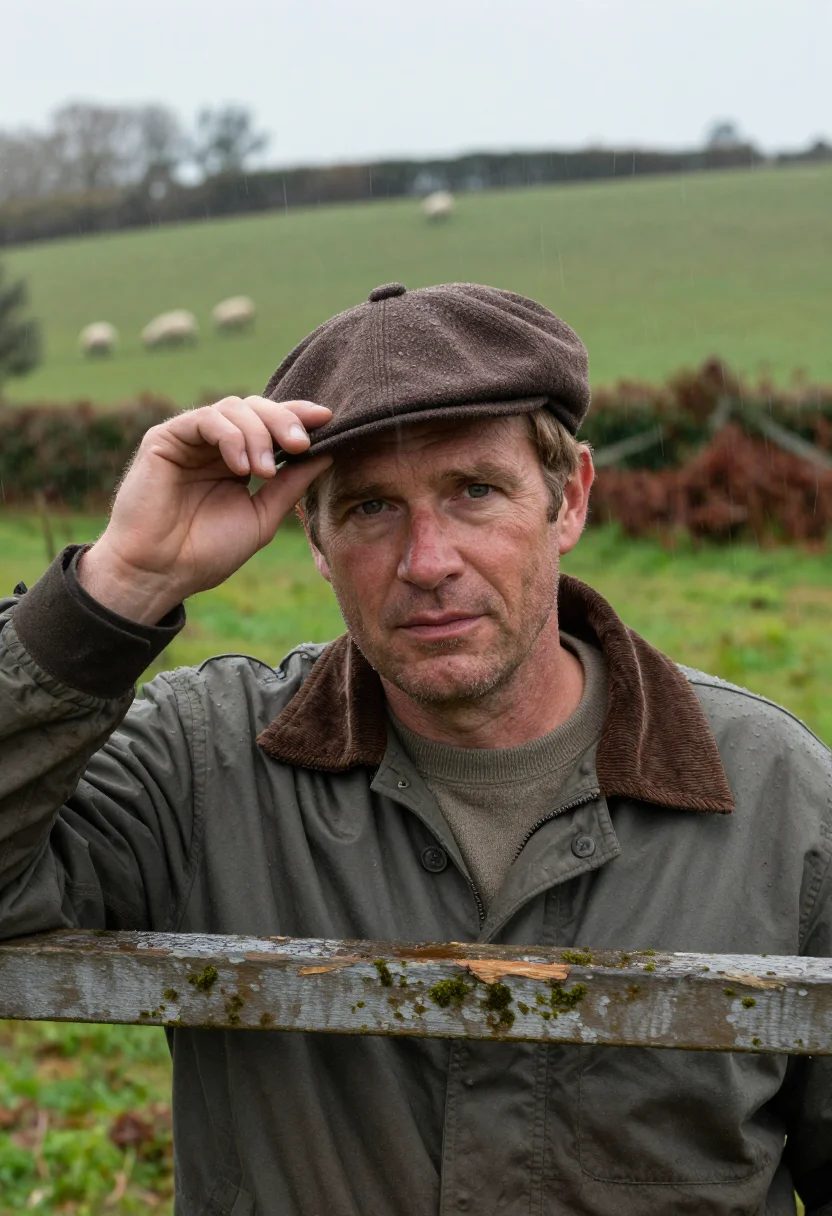 AI barbour country sample — portrait of a man, tight head-and-shoulders portrait of a We