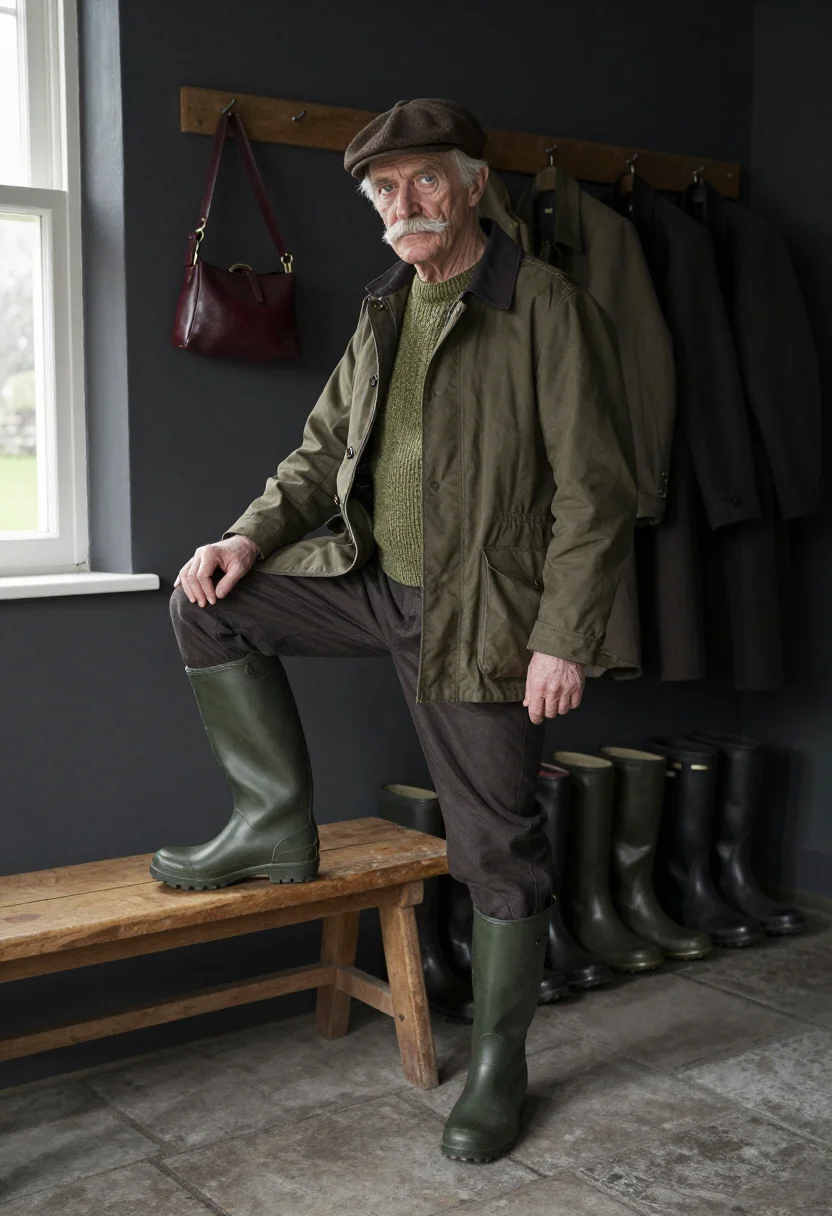 AI barbour country sample — portrait of a man, full-length portrait of a Western-Europea