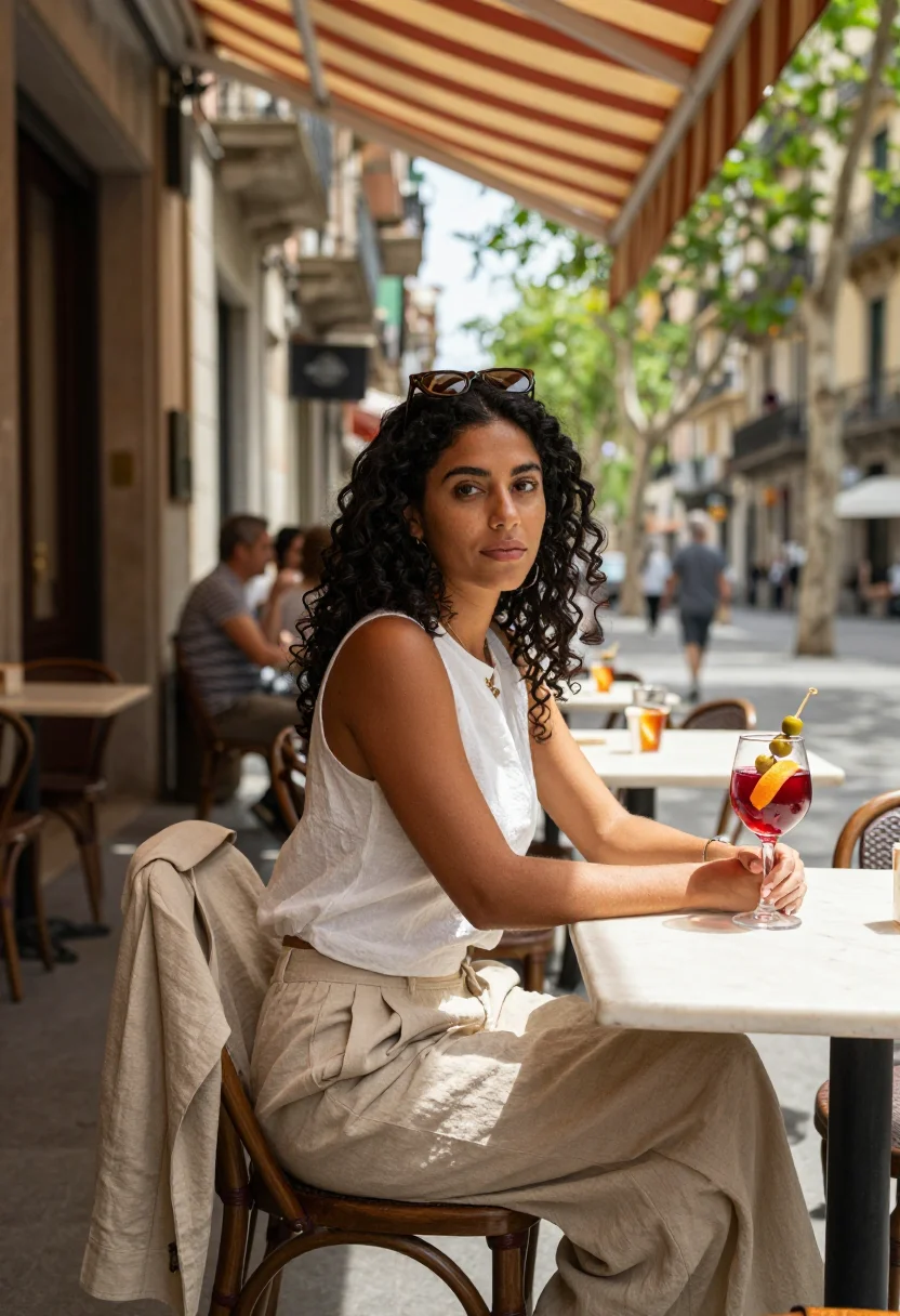 AI barcelona tech sample — portrait of a woman, three-quarter-length portrait of a Nort