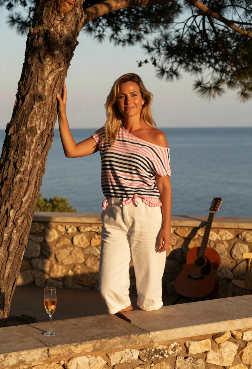 AI bardot saint tropez sample — portrait of a woman, close half-length portrait of a Western