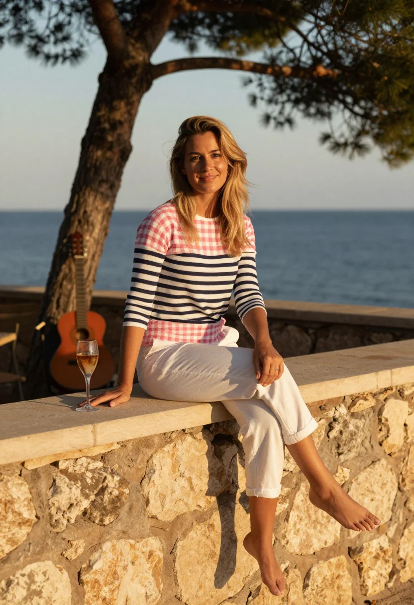AI bardot saint tropez sample — portrait of a woman, three-quarter-length portrait of a West