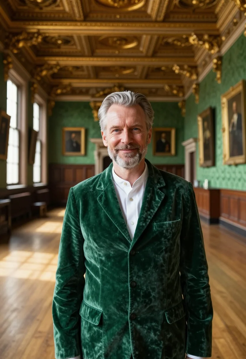 AI barts surgeon great hall gilt sample — portrait of a man, a surgeon in his late fifties of Dutch de