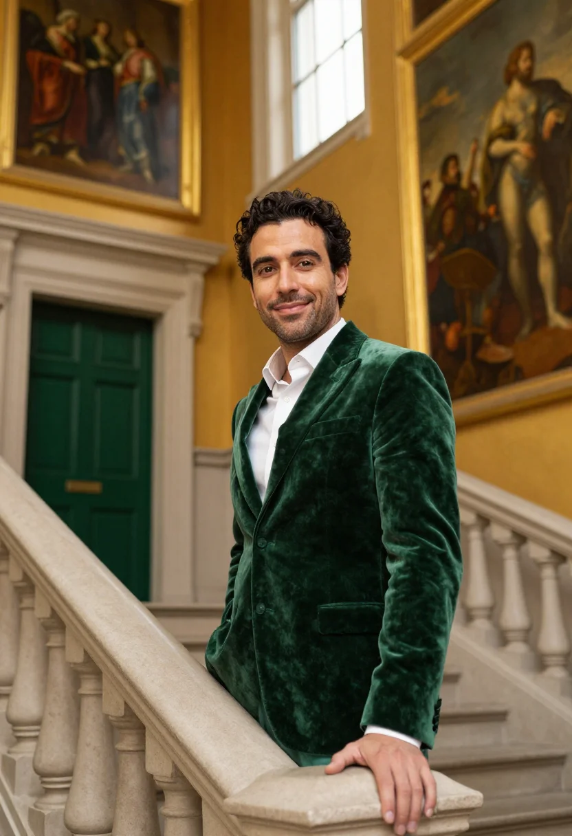 AI barts surgeon great hall gilt sample — portrait of a man, a surgeon in his early forties of Spanish