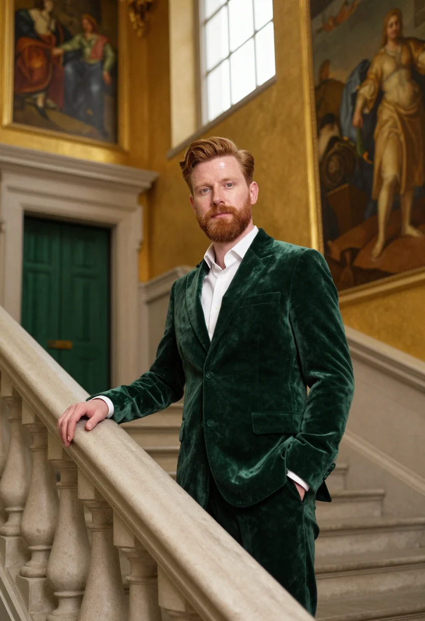 AI barts surgeon great hall gilt sample — portrait of a man, a surgeon in his late thirties of Irish d