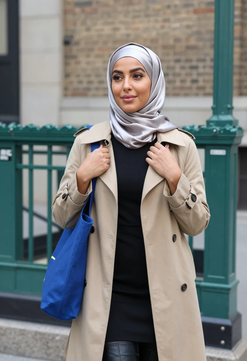 AI bay ridge modest sample — portrait of a woman, a chest-up crossing portrait of an Arab