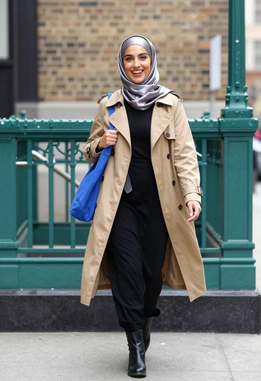 AI bay ridge modest sample — portrait of a woman, a full-length crossing portrait of an A