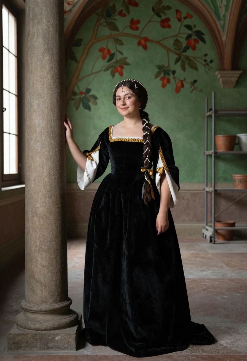 AI beatrice d este sample — portrait of a woman, full-length portrait of a Northern-Ital