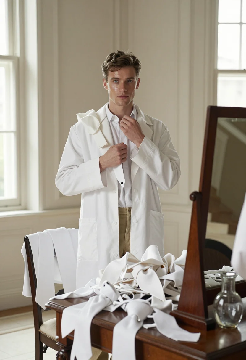 AI beau brummell dandy sample — portrait of a man, in his early thirties with fair skin, gre