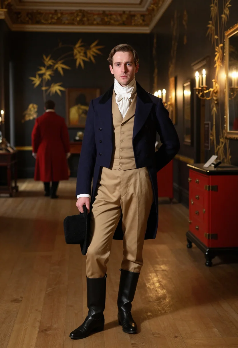 AI beau brummell sample — portrait of a man, full-length portrait of a man in his earl