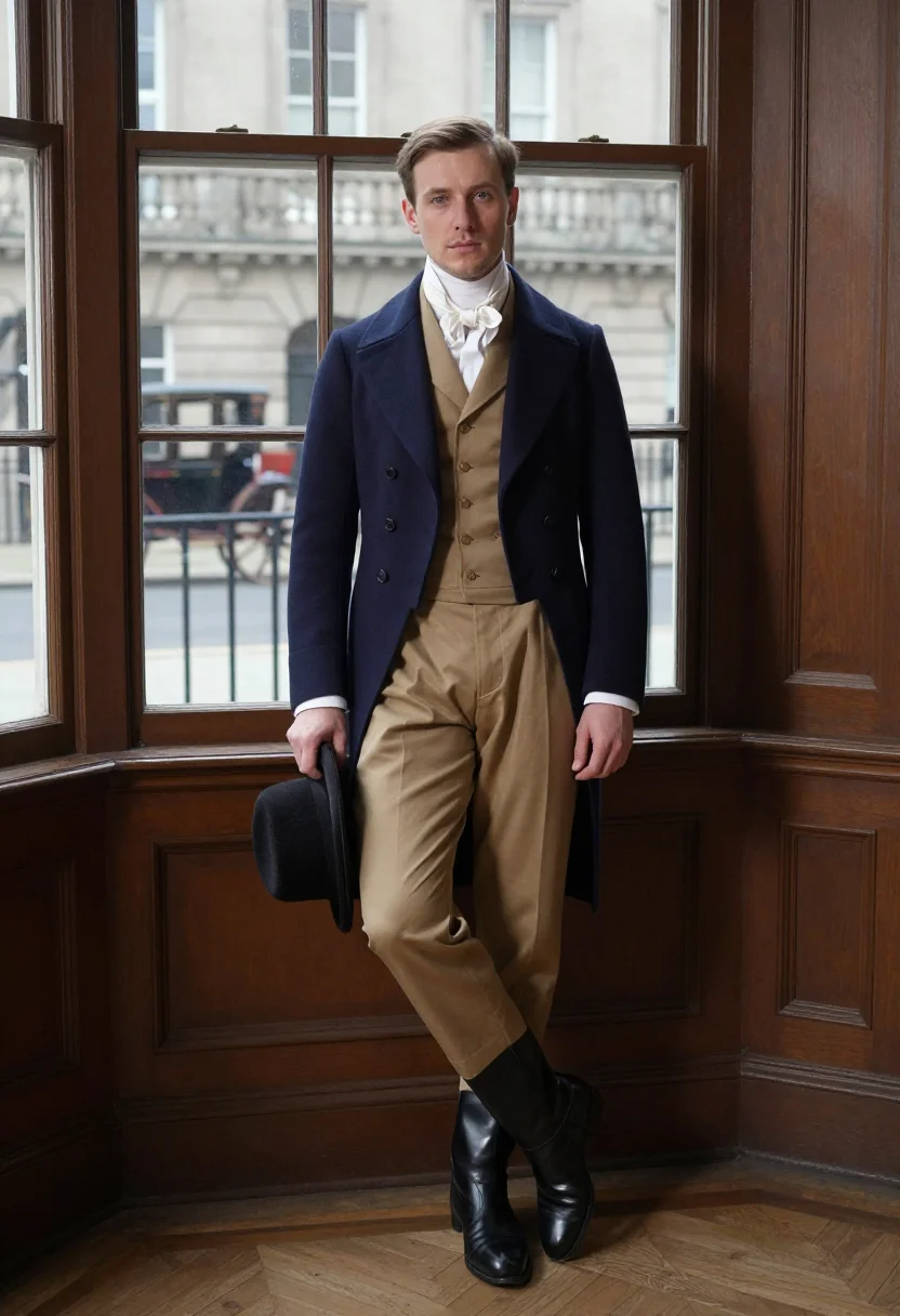 AI beau brummell sample — portrait of a man, full-length portrait of a man in his earl