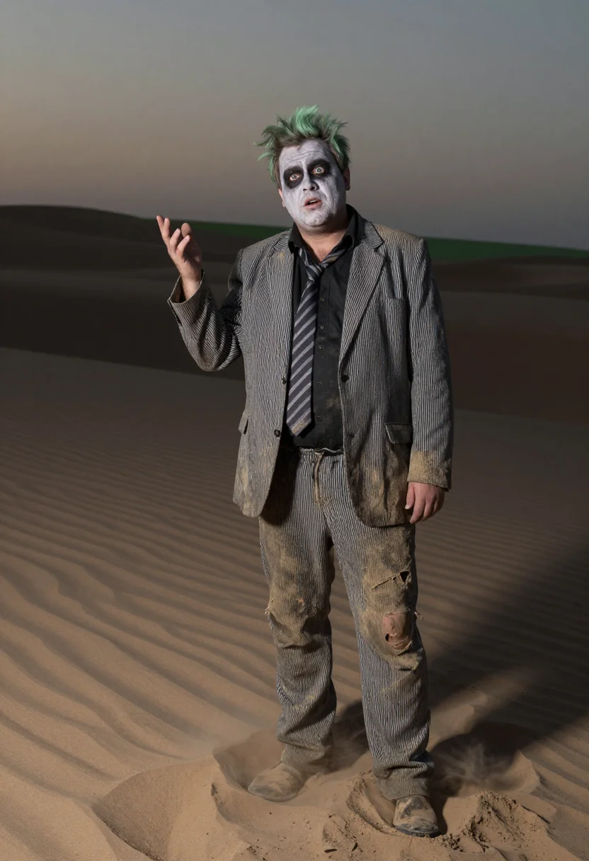 AI beetlejuice sample — portrait of a man, half-length portrait of a Western-Europea
