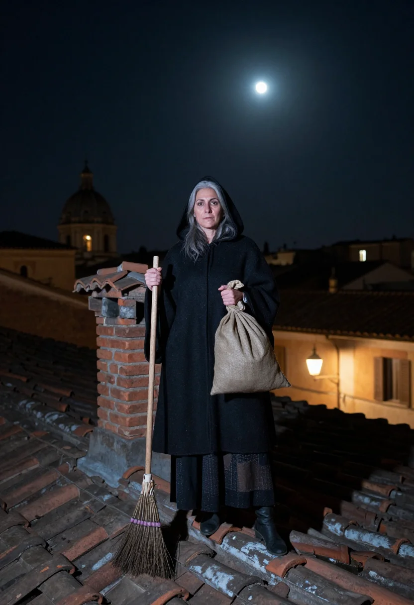 AI befana navona sample — portrait of a woman, full-length portrait of a Southern-Euro